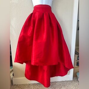 Red metallic skirt